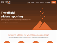 Tablet Screenshot of cinnamon-spices.linuxmint.com